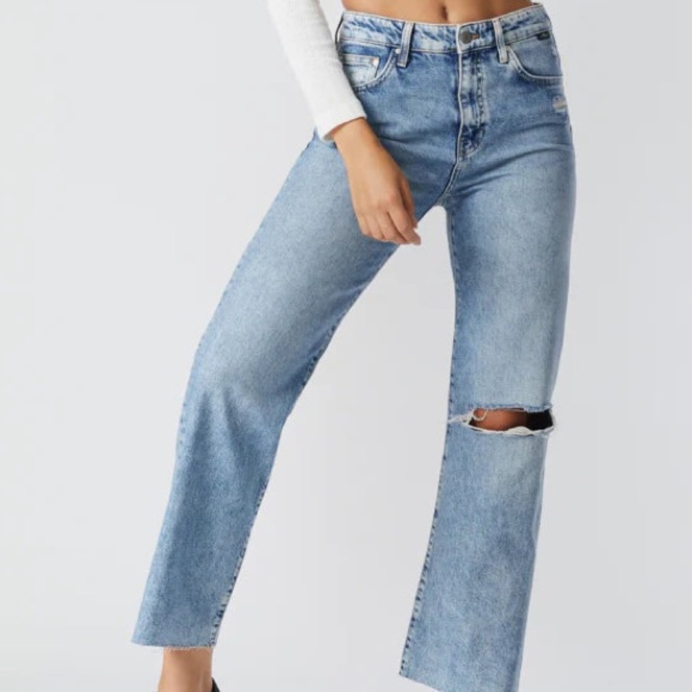 Mavi Light Blue High-Rise Loose Straight Jeans
